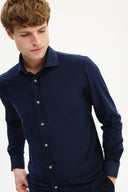 Adv Slim Fit Lacivert Gömlek