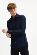 Adv Slim Fit Lacivert Gömlek