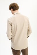 Adv Slim Fit Bej Gömlek