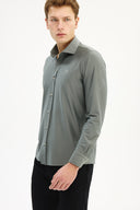Adv Slim Fit Olıve Yeşili Gömlek