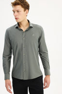 Adv Slim Fit Olıve Yeşili Gömlek