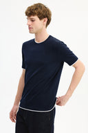 Adv Slim Fit Lacivert Triko