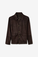 Adv Regular Fit Koyu Kahve Süet Mont