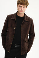 Adv Regular Fit Koyu Kahve Süet Mont