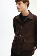 Adv Regular Fit Koyu Kahve Süet Mont