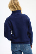 Adv Oversize Lacivert Kadın Triko