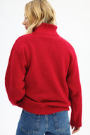 Adv Oversize Kırmızı Kadın Triko