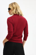 Adv Slim Fit Kırmızı Kadın Triko