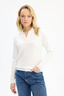 Adv Slim Fit Ekru Kadın Triko