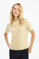 Adv Regular Fit Sütlü Kahve Kadın T-shırt