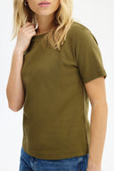 Adv Regular Fit Olıve Yeşili Kadın T-shırt