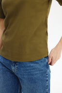 Adv Regular Fit Olıve Yeşili Kadın T-shırt