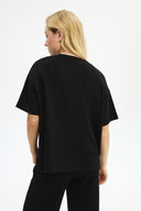 Adv Oversize Siyah Kadın T-shırt