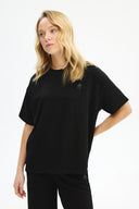 Adv Oversize Siyah Kadın T-shırt
