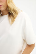 Adv Oversize Kırık Beyaz Kadın T-shırt