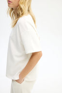 Adv Oversize Kırık Beyaz Kadın T-shırt
