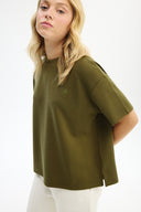 Adv Oversize Olıve Yeşili Kadın T-shırt