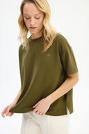 Adv Oversize Olıve Yeşili Kadın T-shırt