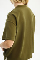 Adv Oversize Olıve Yeşili Kadın T-shırt
