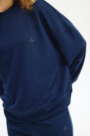 Adv Oversize Lacivert Kadın Eşofman Üst