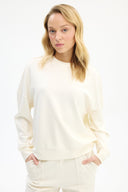 Adv Oversize Ekru Kadın Eşofman Üst