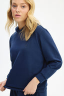 Adv Oversize Lacivert Kadın Eşofman Üst