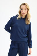 Adv Oversize Lacivert Kadın Eşofman Üst