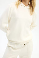 Adv Oversize Ekru Kadın Eşofman Üst