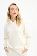 Adv Oversize Ekru Kadın Eşofman Üst
