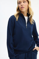 Adv Oversize Lacivert Kadın Eşofman Üst