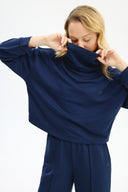 Adv Oversize Lacivert Kadın Eşofman Üst