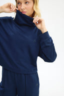 Adv Oversize Lacivert Kadın Eşofman Üst