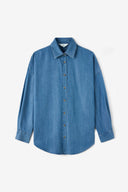 Adv Oversize İndigo Kadın Gömlek