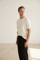 Adv Relaxed Fit Kırık Beyaz T-shırt