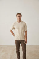 Adv Relaxed Fit Bej T-shırt
