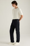 Adv Relaxed Fit Koyu Lacivert Denim Pantolon