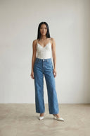 Adv Wide Leg Mavi Kadın Denim Pantolon