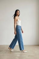 Adv Wide Leg Mavi Kadın Denim Pantolon