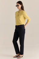 Adv Low Taper Fit Lacivert Kadın Denim Pantolon